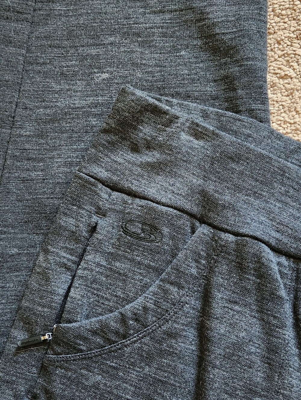 Icebreaker Villa Grey Merino Wool Mid Rise Bootcut Hike Pants Ladies Medium